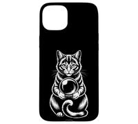 Carcasa para iPhone 15 Plus Funny Mystic Cat - Bola de Cristal adivinación