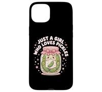 Carcasa para iPhone 15 Plus Funny Pickle Costume, Just a Girl Who Loves Pickles