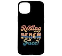 Carcasa para iPhone 15 Plus Funny Resting Beach Face Summer and Beach Cute Ocean Lovers