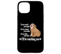 Carcasa para iPhone 15 Plus Funny Retro Vintage Snack Make Meal Bake English Bulldog