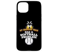 Carcasa para iPhone 15 Plus Funny Softball My Drinking Team Has A Softball Problem