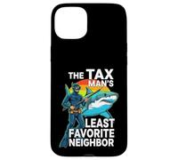 Carcasa para iPhone 15 Plus Funny Spearfishing The Tax Man Shark Diver