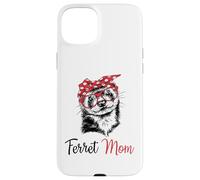 Carcasa para iPhone 15 Plus Funny Womens Girls Glasses Bandana Mom Ferret Lover