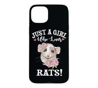 Carcasa para iPhone 15 Plus Funny Womens Kids Just A Girl Who Loves Dumbo Ear Rats Lover