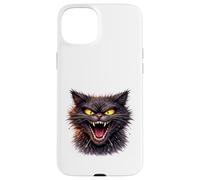 Carcasa para iPhone 15 Plus Furia del Gato Negro Feroz
