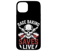 Carcasa para iPhone 15 Plus Furia Hornear Salva Diversión En Vivo Metalero Estrés Panadero Hardcore