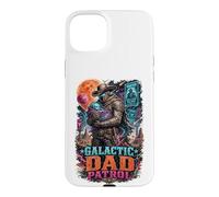 Carcasa para iPhone 15 Plus Galactic Space Cowboy Dad Patrol Scifi Western Father's Day