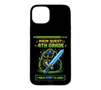 Carcasa para iPhone 15 Plus Gamer Main Quest 4º Grado Cuarto Grado Regreso a la Escuela