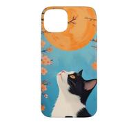Carcasa para iPhone 15 Plus Gato Japonés Mirando Al Sol