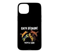 Carcasa para iPhone 15 Plus Gatos Porque la Gente Chupa a un Amante felino