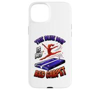 Carcasa para iPhone 15 Plus Gimnasia Alfombra Azul Alfombra Roja Cita Gimnasta