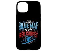 Carcasa para iPhone 15 Plus Gimnasia Alfombra Azul Alfombra Roja Cita Gimnasta