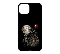 Carcasa para iPhone 15 Plus Globo Esqueleto Vintage Cottagecore Calabaza Espeluznante Luna