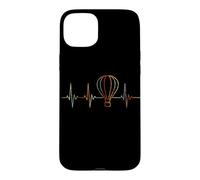 Carcasa para iPhone 15 Plus Globo Latido del Corazón Vintage ECG Cardiograma Retro