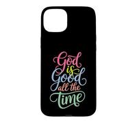 Carcasa para iPhone 15 Plus God Is Good All The Time Christian Cute Bible Versículo