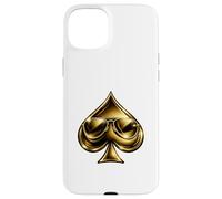 Carcasa para iPhone 15 Plus Golden Spade Sunglasses Poker Casino Lucky Symbol