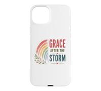 Carcasa para iPhone 15 Plus Gracia después de la tormenta Boho Rainbow Oración Cristiana Positiva