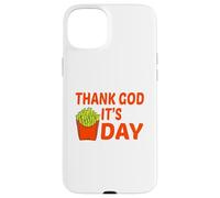 Carcasa para iPhone 15 Plus Gracias a Dios Sus Papas Fritas Divertido TGIF Amante Comida Humor Diseño