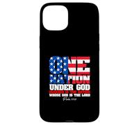 Carcasa para iPhone 15 Plus Gráfico de One Nation Under God Patriotic Spirit