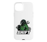 Carcasa para iPhone 15 Plus Gráfico de reparación de automóviles Raven Mechanic Shift
