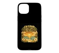 Carcasa para iPhone 15 Plus Gráfico Vintage de Puesta de Sol I'Ll Follow You Into The Sun