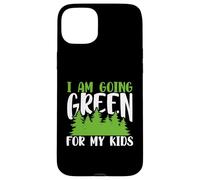 Carcasa para iPhone 15 Plus Green Planet Me Estoy volviendo Verde para el Medio Ambiente de mis Hijos