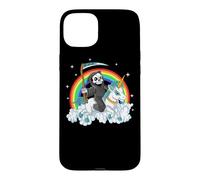 Carcasa para iPhone 15 Plus Grim Reaper Riding Unicorn | Aesthetic Pastel Goth Girls