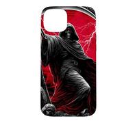 Carcasa para iPhone 15 Plus Guadaña de la Parca Ángeles caídos Arte de Terror gótico Oscuro