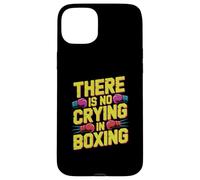 Carcasa para iPhone 15 Plus Guantes de Boxeo Divertidos Retro con Texto en inglés «There Is No Crying In Boxing»