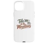 Carcasa para iPhone 15 Plus Guión de café Aventurero, tipografía de café de montaña