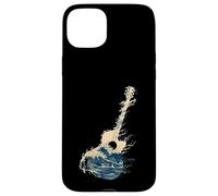 Carcasa para iPhone 15 Plus Guitarra Wave Art Japonés Cool Hombres Mujeres Motivo Amante De La M
