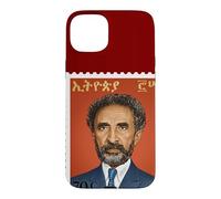 Carcasa para iPhone 15 Plus Haile Selassie Vintage Stamp Ethiopian Emperor Rastafari
