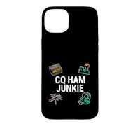Carcasa para iPhone 15 Plus Ham Radio Operator CQ Ham Junkie Amateur Broadcaster