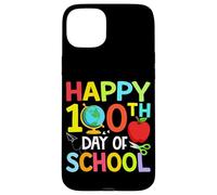 Carcasa para iPhone 15 Plus Happy 100th Day of Kindergarten Teacher Boys Girls 100 Days