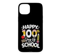 Carcasa para iPhone 15 Plus Happy 100th Day of School Teachers Boys Kids Retro 100th Day