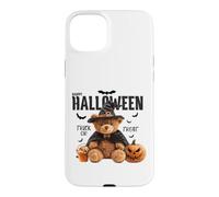 Carcasa para iPhone 15 Plus Happy Halloween Witch Teddy Bear Pumpkin Graphic