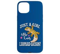Carcasa para iPhone 15 Plus Happy Reptile Just A Girl Who Loves Leopard Geckos Lover