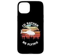 Carcasa para iPhone 15 Plus Helicopter Funny Pilot Gift I'D Rather Be Flying Retro