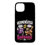 Carcasa para iPhone 15 Plus Hermenéutica o Barbarie Humor Filosófico Divertido