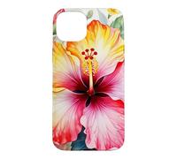 Carcasa para iPhone 15 Plus Hibisco Aloha Flor Espiritual Hawaii Maui Oahu Kauai Isla