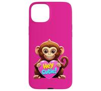 Carcasa para iPhone 15 Plus Hola Cutie. Animal Gracioso, Saludo