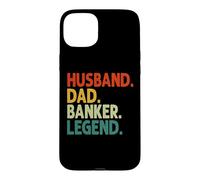 Carcasa para iPhone 15 Plus Husband Dad Banker Legend Vintage Funny Banker Día del Padre