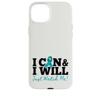 Carcasa para iPhone 15 Plus I Can & I Will Beat Ovarian Cancer Warrior Just Watch Me