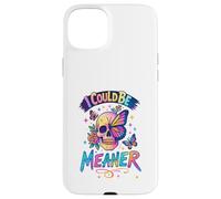 Carcasa para iPhone 15 Plus I Could Be Meaner Skull Butterfly Art, Dark Gothic Floral