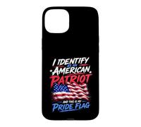 Carcasa para iPhone 15 Plus I Identify As An American Patriot and This Is My Pride Flag