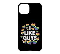 Carcasa para iPhone 15 Plus I Like Guys LGBTQ Orgullo Declaración Hombre Gay Aliado