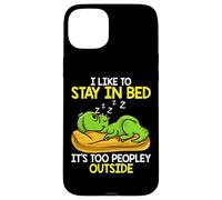 Carcasa para iPhone 15 Plus I Like to Stay in Bed It’s Too Peopley Outside, Dinosaur