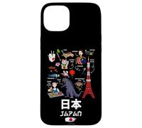 Carcasa para iPhone 15 Plus I Love Japan, Wonderful Japan Childish Culture Doodles
