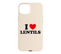 Carcasa para iPhone 15 Plus I Love Lentils Funny Healthy Soup Comer Legumbres Comida India Dal