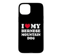 Carcasa para iPhone 15 Plus I Love My Bernese Mountain Dog Boyero de Montana Bernés